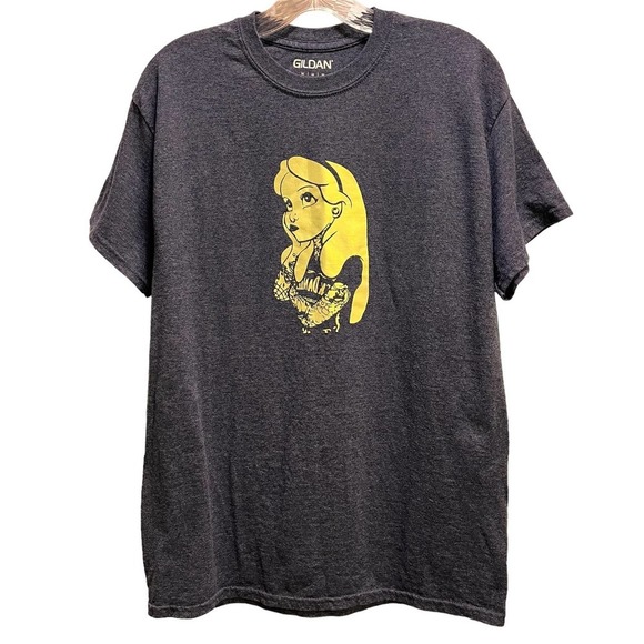 Gildan Tops - Gildan Alice in Wonderland Tattoo T -Shirt